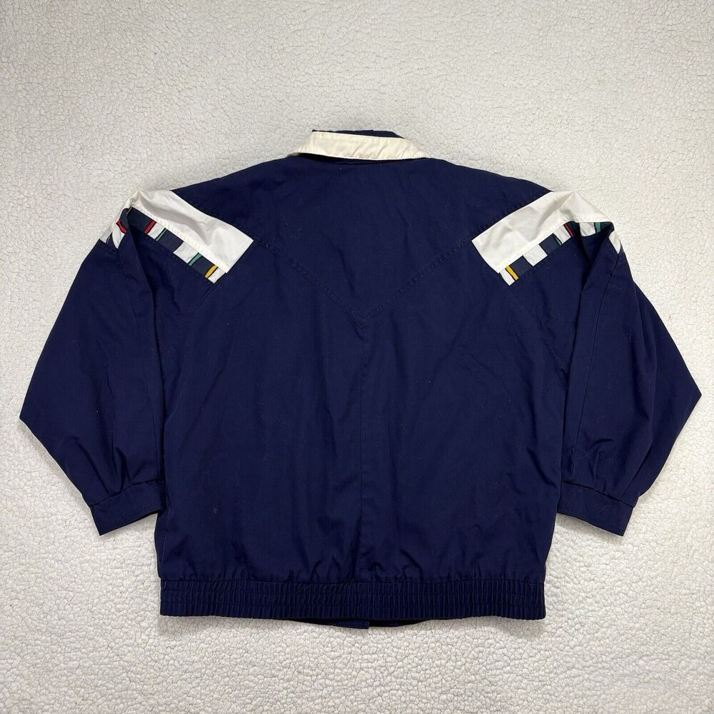 Vintage 80s Be In The‎ Current Seen Colorblock Windbreaker Track Jacket Womens L - Picture 5 of 7